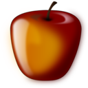 download Red Shaded Apple clipart image with 0 hue color