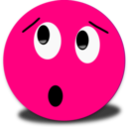 download Embarrased Smiley Pink Emoticon clipart image with 0 hue color