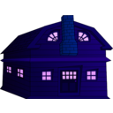 download Halloween Horror House Small clipart image with 225 hue color