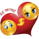 download Be Mine Couple Smiley Emoticon Valentine clipart image with 0 hue color