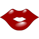 download Red Lips clipart image with 0 hue color