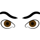download Angry Eyes clipart image with 0 hue color
