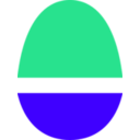 download Magenta And Blue Egg clipart image with 315 hue color