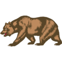 download Flag Of California Bear clipart image with 0 hue color