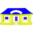 download School Building clipart image with 225 hue color