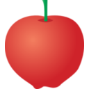 download Apple clipart image with 0 hue color