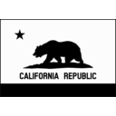 Flag Of California Thick Border Monochrome Solid