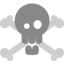 download Skull clipart image with 315 hue color