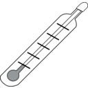 download Thermometer Cold Outline clipart image with 135 hue color