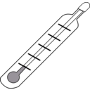 download Thermometer Cold Outline clipart image with 225 hue color