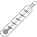download Thermometer Cold Outline clipart image with 0 hue color