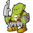download Orc Warrior clipart image with 0 hue color