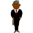 download Man In Black Suit clipart image with 0 hue color