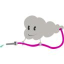 download Cute Cloud clipart image with 315 hue color