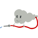download Cute Cloud clipart image with 0 hue color