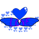 download Love Wing clipart image with 225 hue color