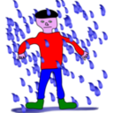 download Man Standing In Rain clipart image with 0 hue color