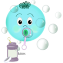 download Blowing Bubbles clipart image with 135 hue color