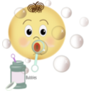 download Blowing Bubbles clipart image with 0 hue color