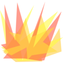 download Simple Cartoon Explosion clipart image with 0 hue color