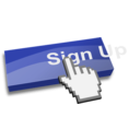 download Sign Up clipart image with 135 hue color