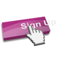 download Sign Up clipart image with 225 hue color
