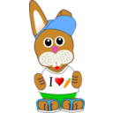 download Funny Bunny With Summer Fashion Wear clipart image with 0 hue color
