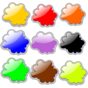 download Glossy Clouds 3 clipart image with 0 hue color