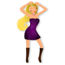 download Glamorous Lady Dancing 2 clipart image with 0 hue color