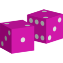 download Two Red Dice clipart image with 315 hue color