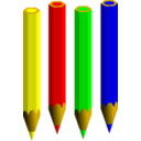 download Pencils clipart image with 0 hue color