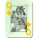 download Guyenne Deck Queen Of Diamonds clipart image with 45 hue color