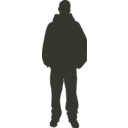 download Person Outline 2 clipart image with 225 hue color