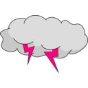 download Storm Cloud clipart image with 270 hue color