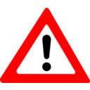 download Warning Sign clipart image with 0 hue color