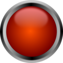 download Red Button clipart image with 0 hue color