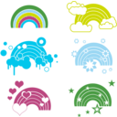 download Rainbow Embellishments clipart image with 225 hue color