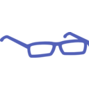 download Glasses Schematic clipart image with 225 hue color