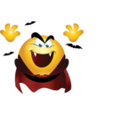 download Dracula Smiley Emoticon clipart image with 0 hue color