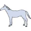 download Horse clipart image with 180 hue color
