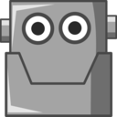 Cute Robot Head Same Eyes