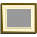 download Golden Picture Frame clipart image with 0 hue color
