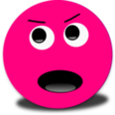 Mad Smiley Pink Emoticon