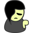 download The Sad Little Emo clipart image with 45 hue color
