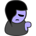 download The Sad Little Emo clipart image with 225 hue color