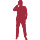 download Thinking Man Silhouette clipart image with 135 hue color