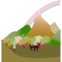 download Mountain clipart image with 315 hue color