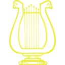 download Golden Lyre clipart image with 0 hue color