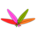 download Colored Feather clipart image with 0 hue color