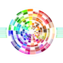Multicolored Wheel Abstract Background